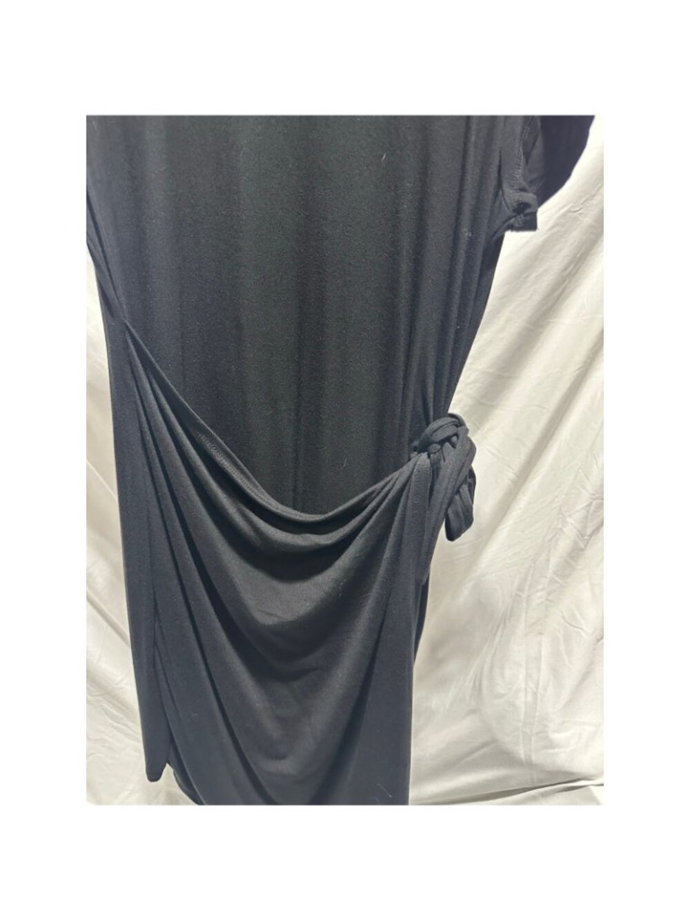 Maurices 24/7 NWT Black Knit Wrap Tie Dress Boho Sz XL Prairie Festival Western - Picture 7 of 8